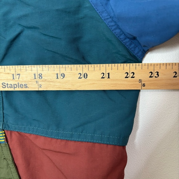 LL Bean Mountain Classic Anorak Women's Size L Hood Color Block Jacket Nylon - Picture 9 of 12